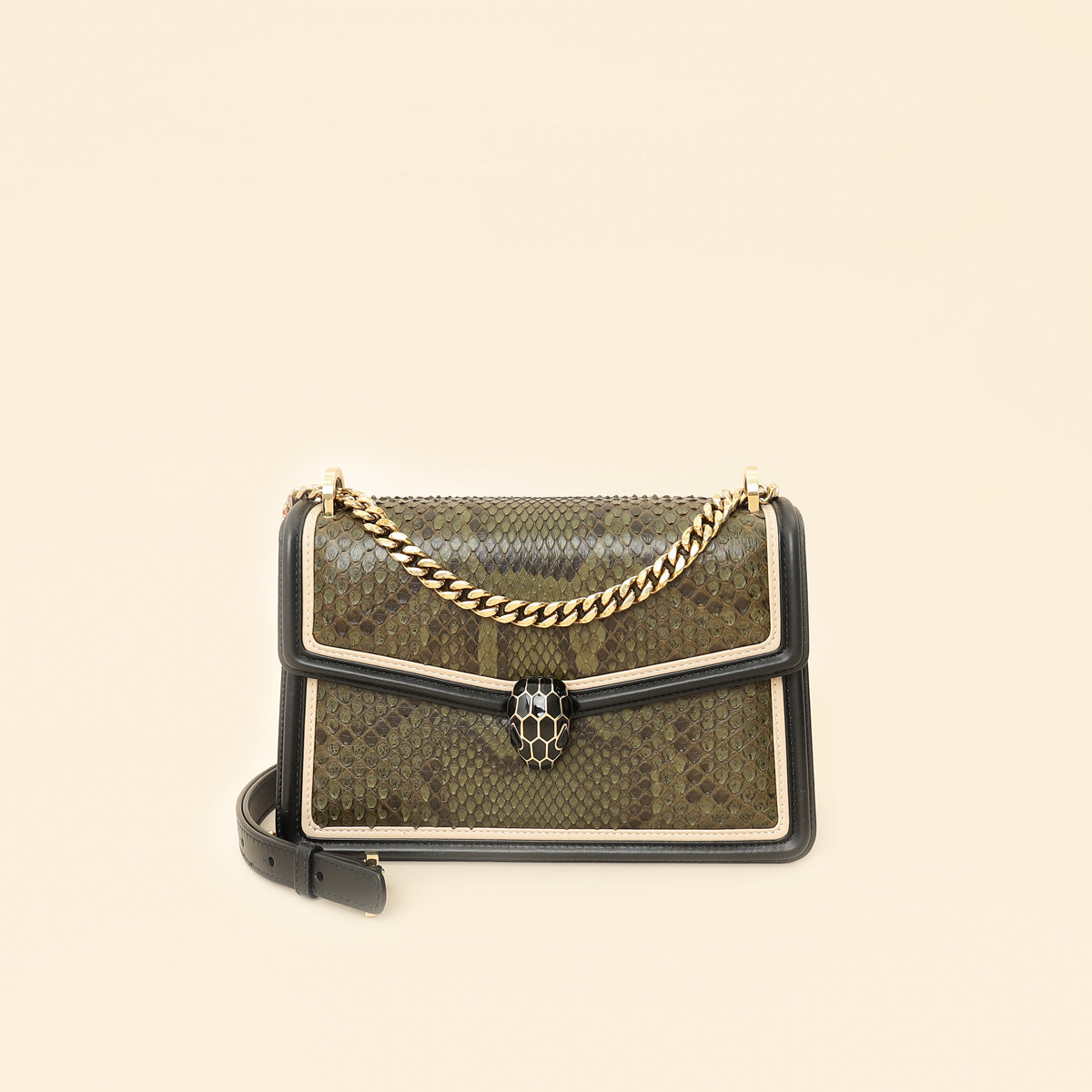 Bvlgari Bicolor Diamond Blast Serpenti Forever Flap Bag