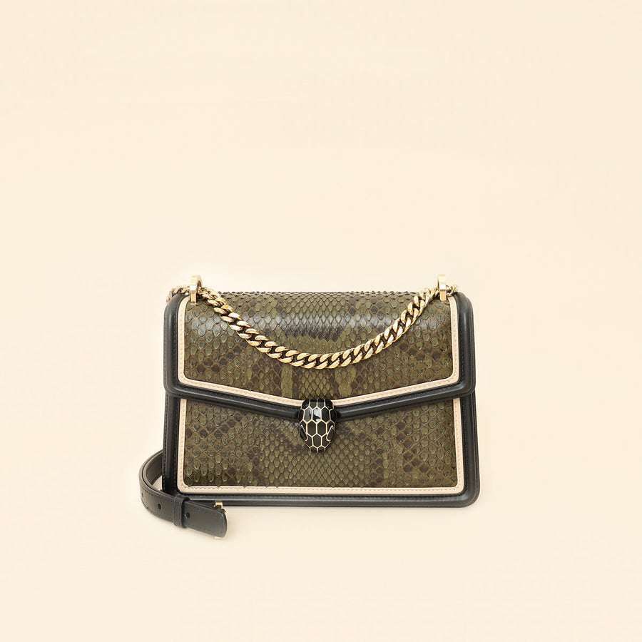 Bvlgari Bicolor Diamond Blast Serpenti Forever Flap Bag