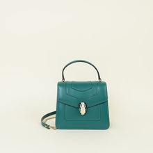 Bvlgari Emerald Green Serpenti Forever Medium Top Handle Shoulder Bag