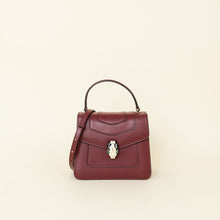Bvlgari Burgundy Serpenti Forever Top Handle Shoulder Bag