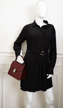 Bvlgari Burgundy Serpenti Forever Top Handle Shoulder Bag