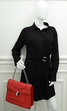 Bvlgari Red Serpenti Forever Large Shoulder Bag
