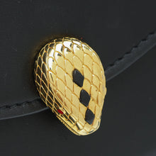 Bvlgari Black Serpenti Forever Chain Top Handle Flap Small Bag