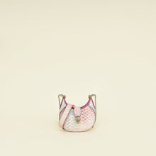 Bvlgari Pink Multicolor Serpenti Ellipse Python Micro Chain Shoulder Crossbody Bag