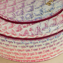 Bvlgari Pink Multicolor Serpenti Ellipse Python Micro Chain Shoulder Crossbody Bag