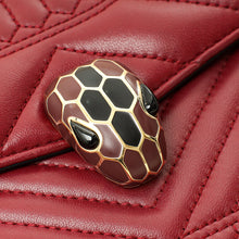Bvlgari Burgundy Serpenti Forever Quilted Scaglie Flap Medium Bag