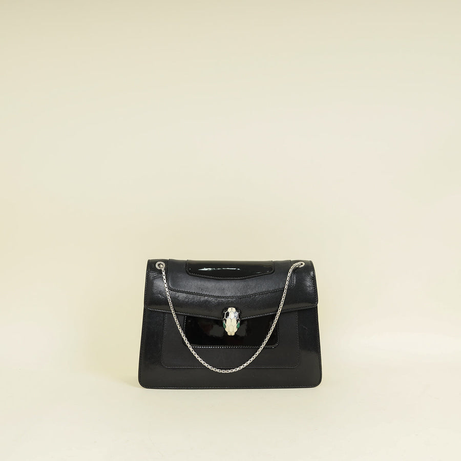 Bvlgari Black Serpenti Forever Shoulder Bag