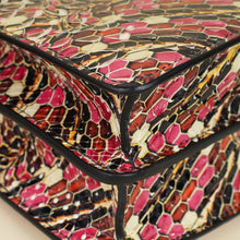 Bvlgari Pink Multicolor L.E Serpenti Forever Python Flap Bag