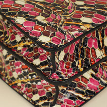 Bvlgari Pink Multicolor L.E Serpenti Forever Python Flap Bag
