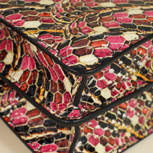 Bvlgari Pink Multicolor L.E Serpenti Forever Python Flap Bag