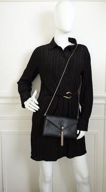 Bvlgari Black Python Serpenti Forever Tassel Clutch Bag