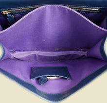 Bvlgari Navy Blue Serpenti Forever Top Handle Bag