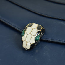 Bvlgari Navy Blue Serpenti Forever Top Handle Bag