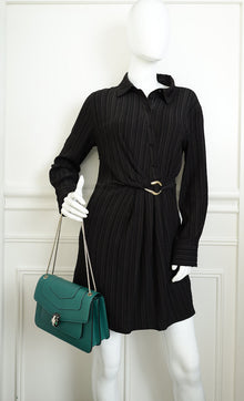 Bvlgari Green Serpenti Forever Flap Shoulder Bag