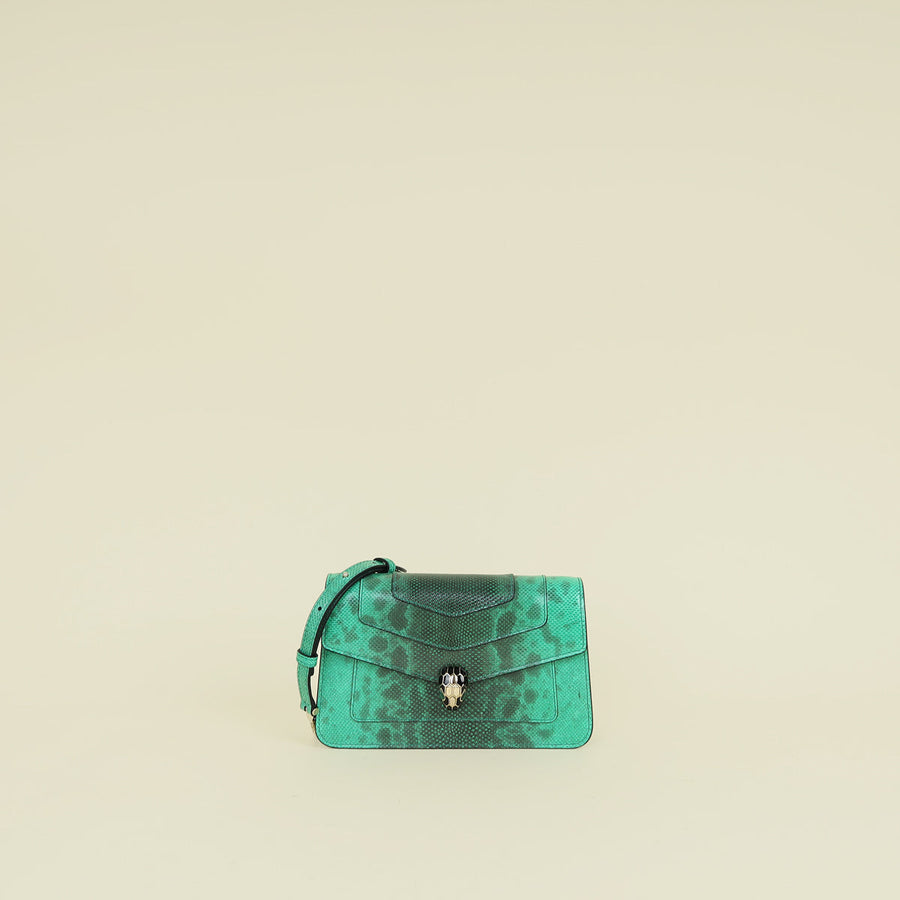 Bvlgari Green Serpenti Forever Chain Wallet