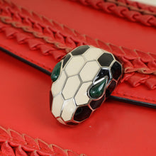 Bvlgari Red Serpenti Ruffled Forever Shoulder Bag