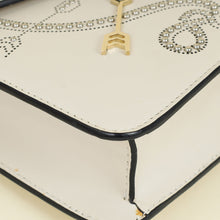 Bvlgari White Cream Pop Heart Studded Serpenti Forever Shoulder Bag