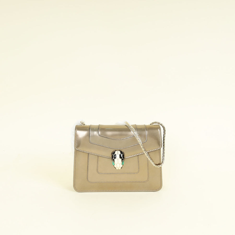 Bvlgari Champagne Serpenti Forever Crossbody Bag