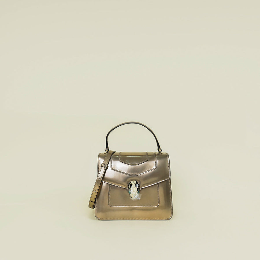Bvlgari Antique Bronze Serpenti Forever Top Handle Bag