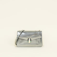 Bvlgari Metallic Silver Serpenti Forever Flap Shoulder Bag