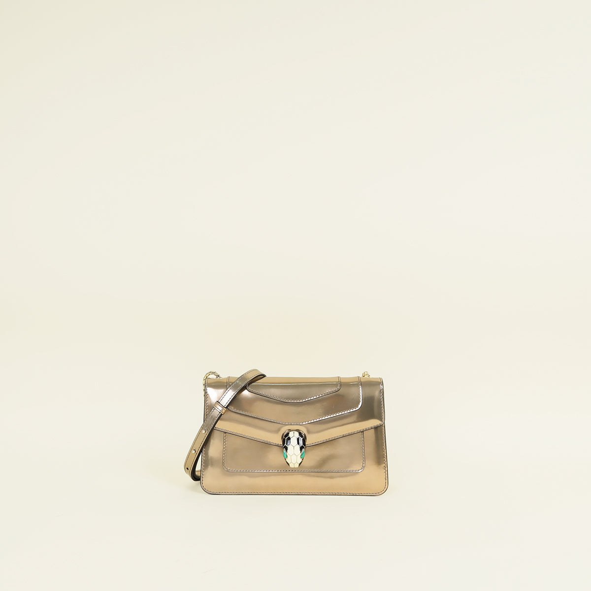 Bvlgari Bronze Serpenti Forever Flap Crossbody Bag