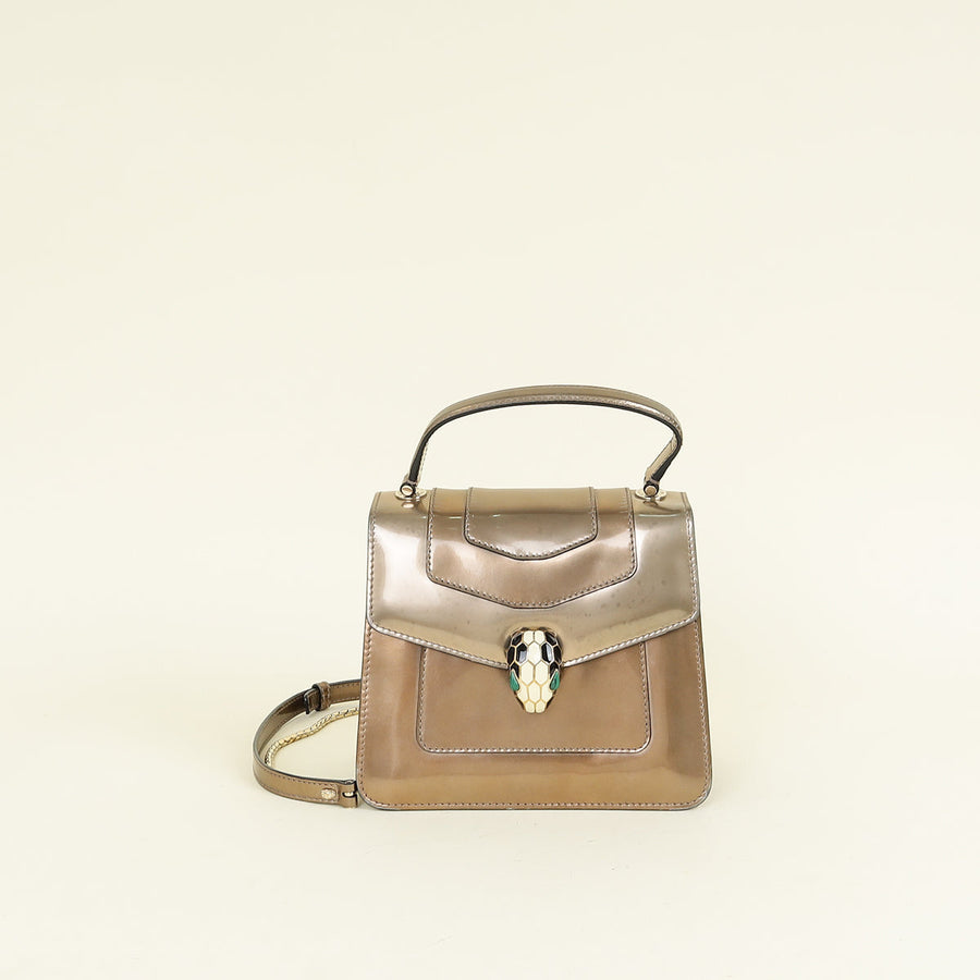 Bvlgari Bronze Serpenti Forever Top Handle Bag
