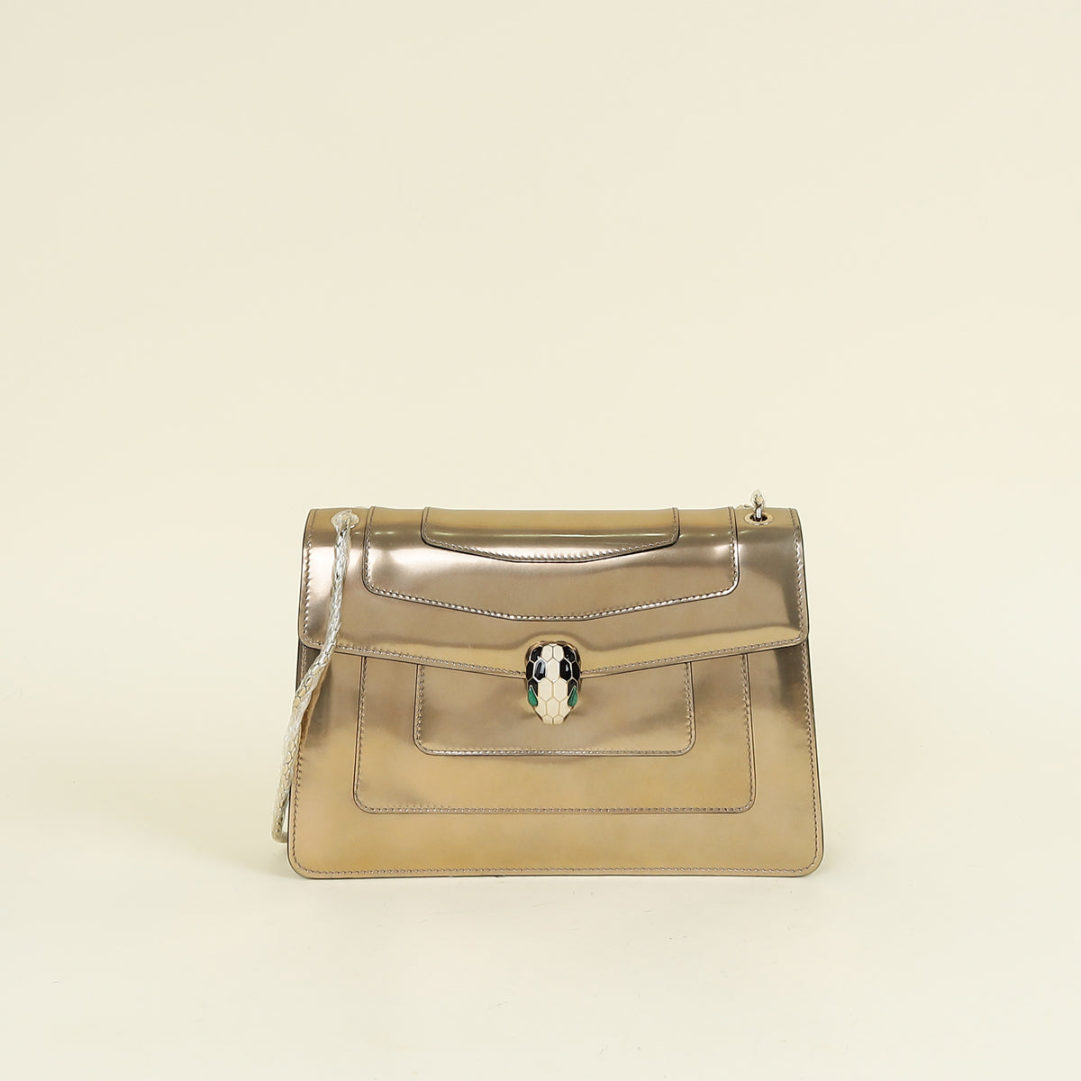 Bvlgari Metallic Light Bronze Serpenti Forever Shoulder Bag