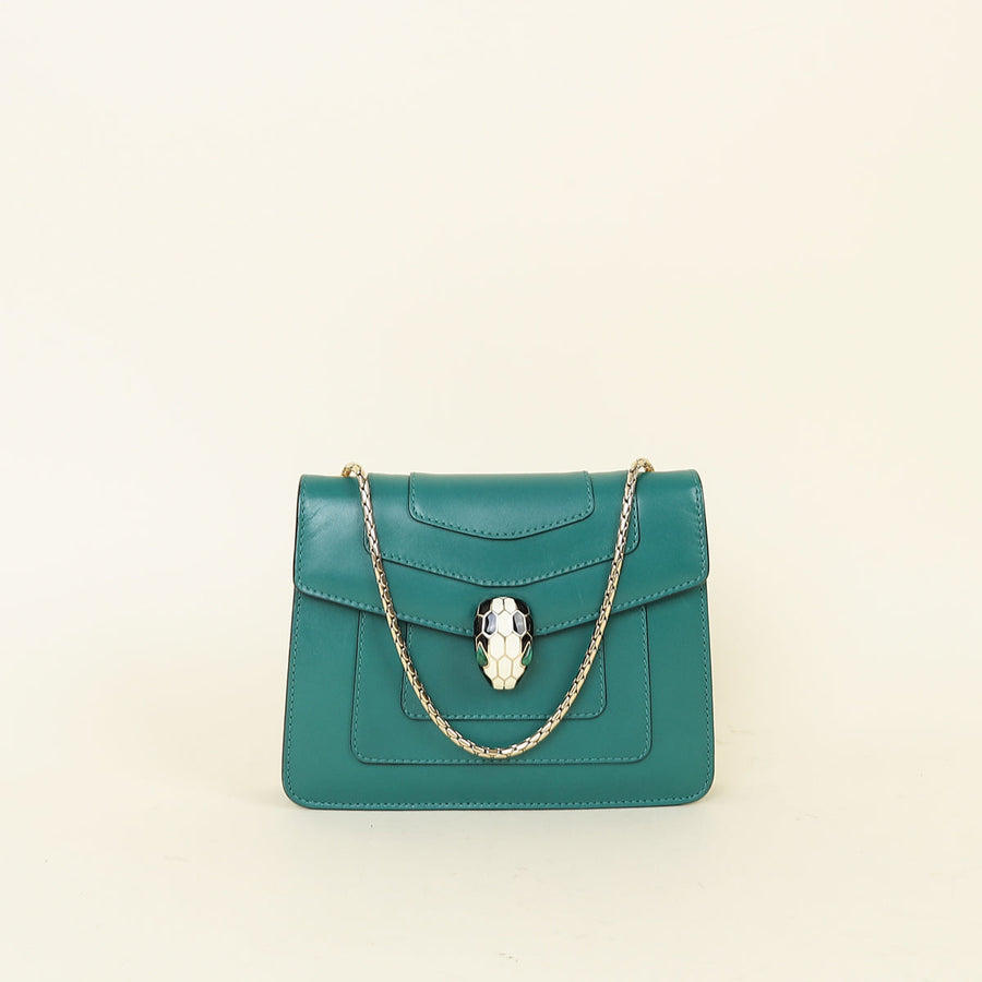 Bvlgari Green Serpenti Forever Shoulder Bag