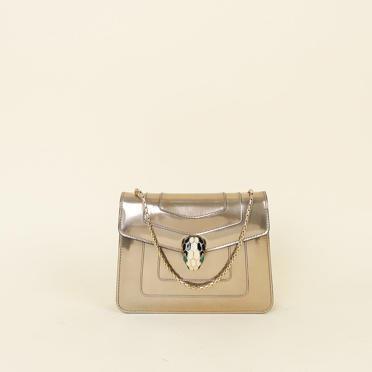 Bvlgari Metallic Light Bronze Serpenti Forever Shoulder Bag