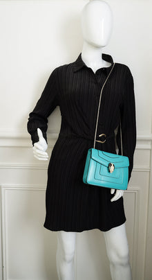 Bvlgari Turquoise Blue Serpenti Forever Shoulder Bag