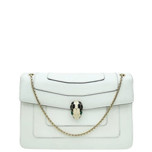 Bvlgari White Serpenti Forever Medium Shoulder Bag