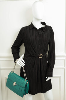 Bvlgari Green Serpenti Forever Flap Shoulder Bag