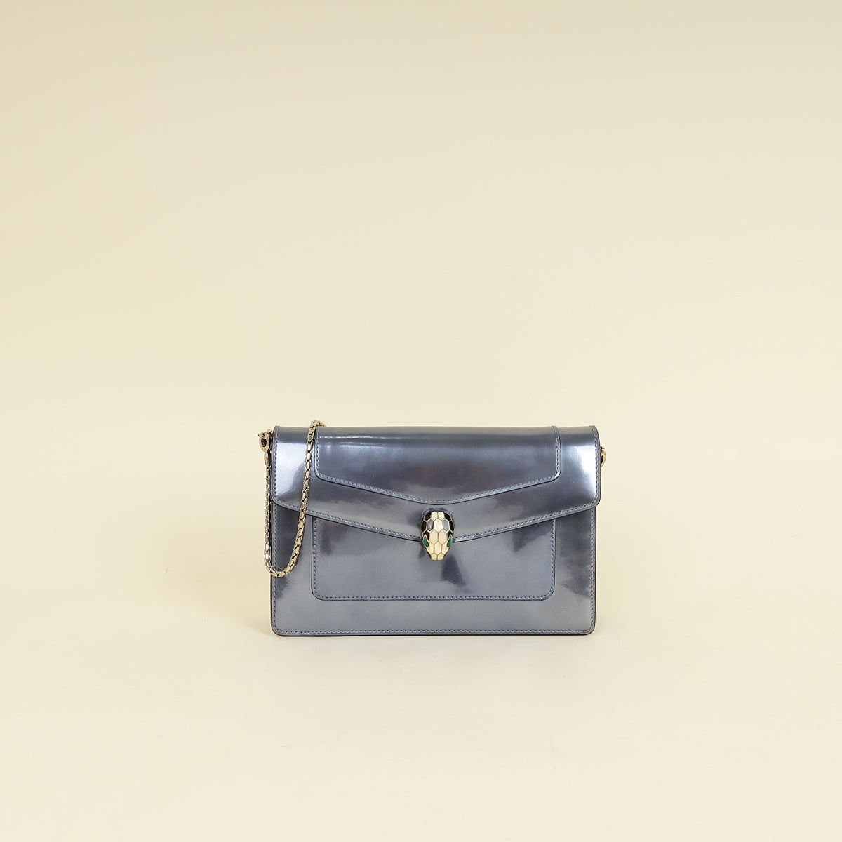 Bvlgari Purple Serpenti Forever Chain Wallet