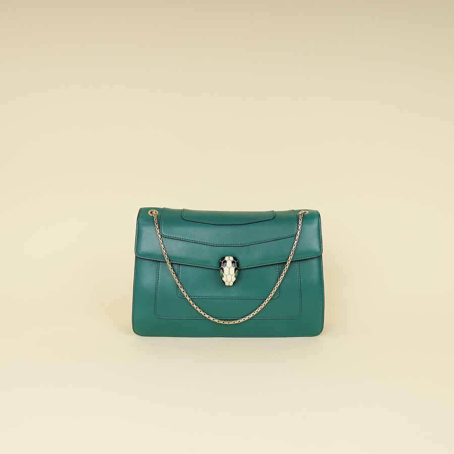 Bvlgari Green Serpenti Forever Bag