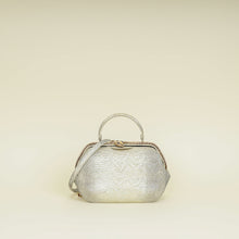 Bvlgari Metallic Ombre Gray Beige Iridescent Shiny Lizard Bag