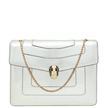 Bvlgari Silver Mirror Serpenti Forever Flap Chain Large Bag