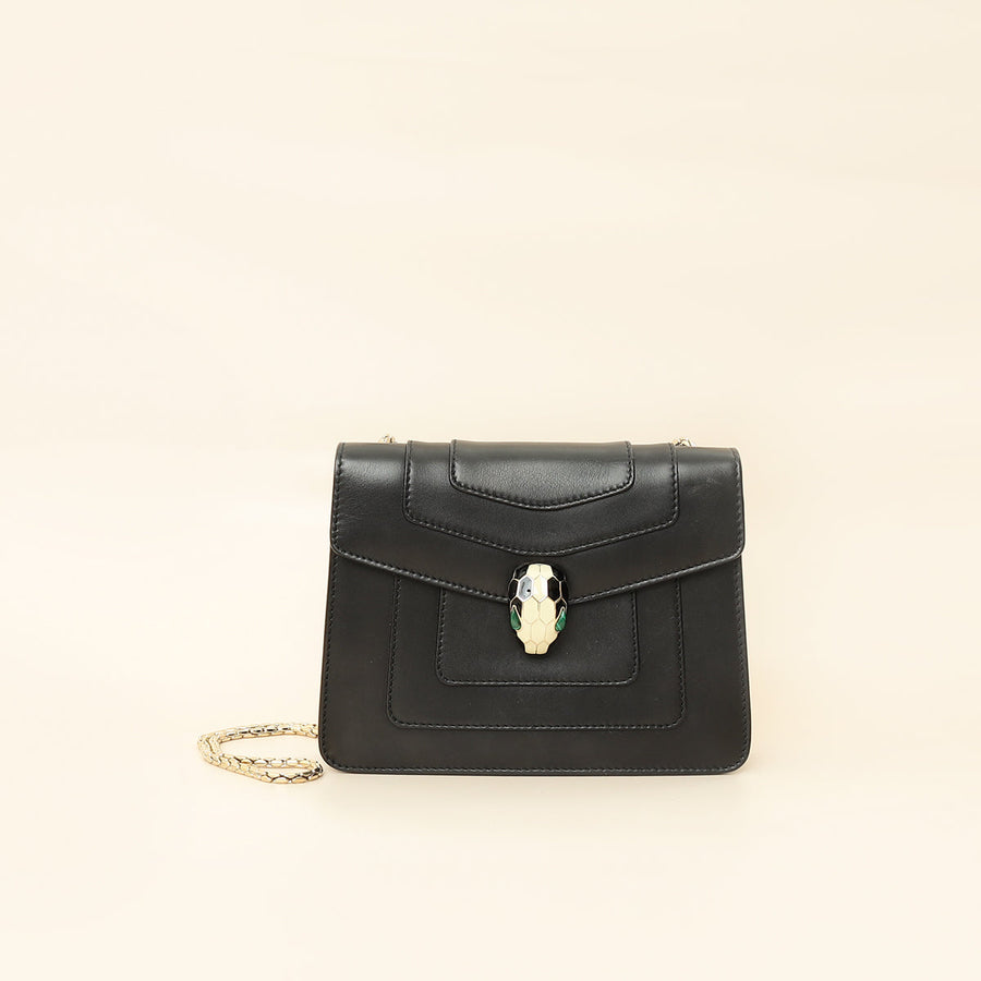 Bvlgari Black Serpenti Forever Small Crossbody Bag