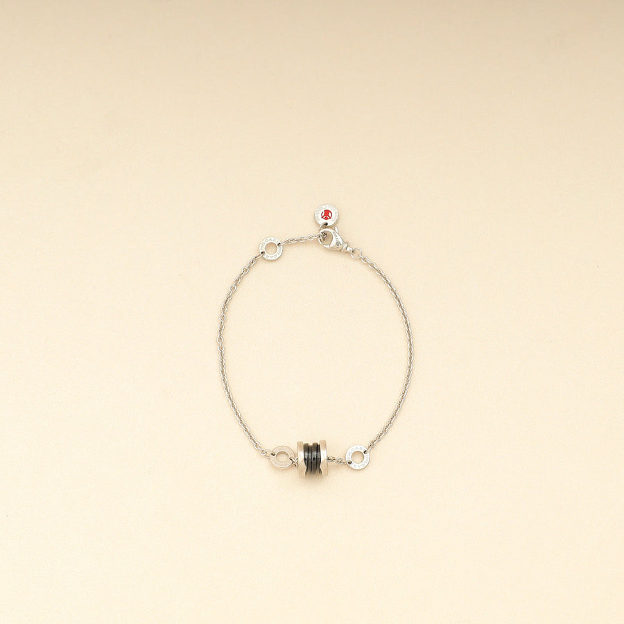 Bvlgari Sterling Silver Onyx Save The Children 18cm Bracelet