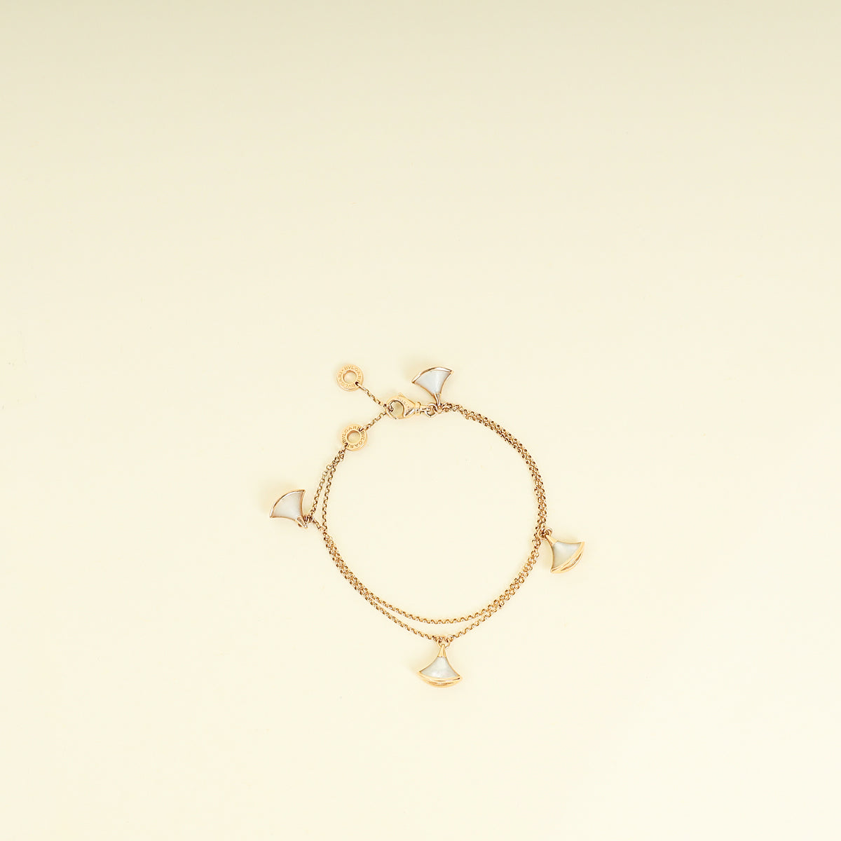 Bvlgari 18K Rose Gold Diva's Dream MOP 4 Motifs Bracelet