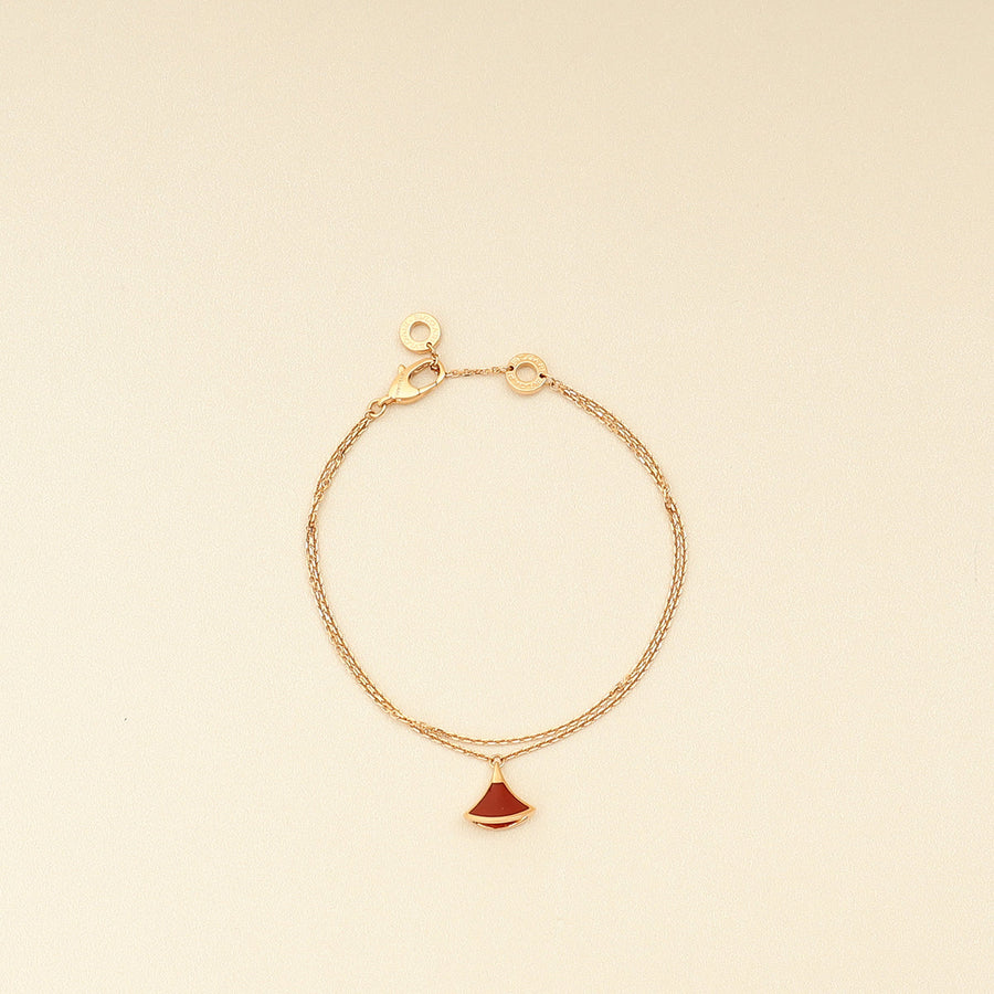 Bvlgari 18K Rose Gold Carnelian Diva's Dream Bracelet