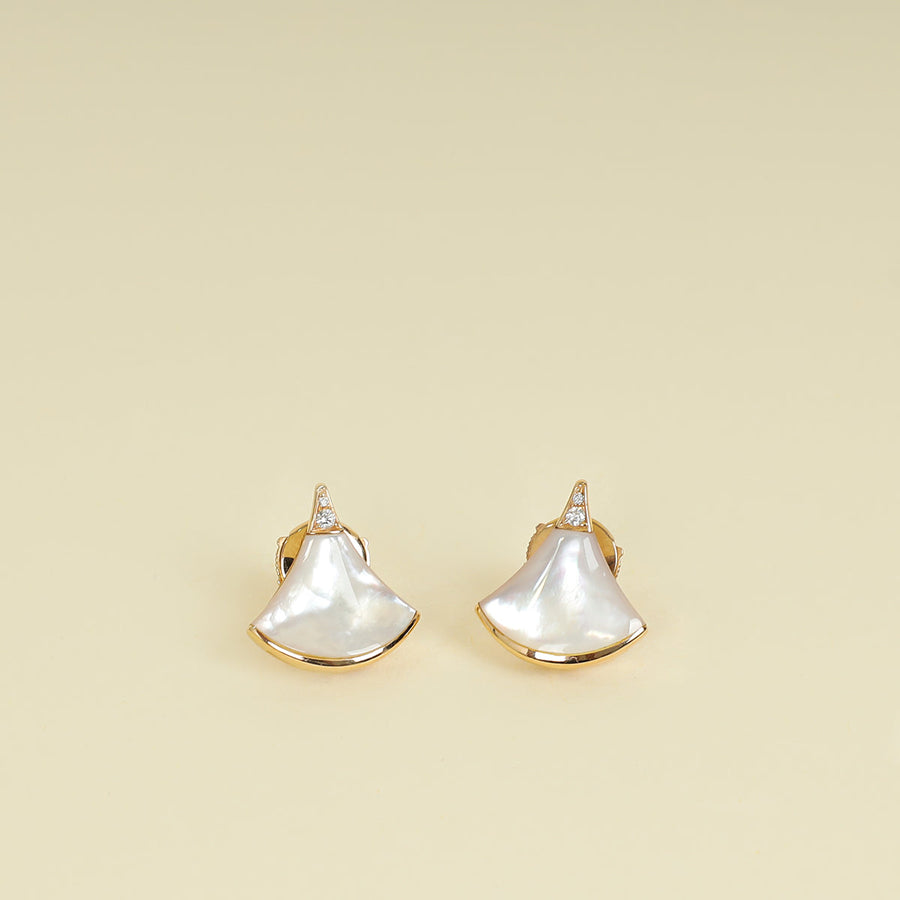 Bvlgari 18K Rose Gold MOP Divas' Dream Earrings