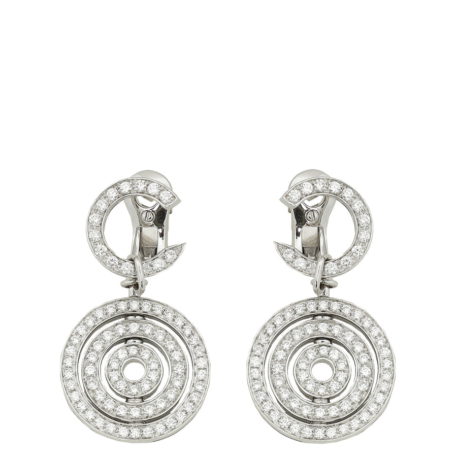 Bvlgari 18K White Gold Diamond Astrale Drop Earrings