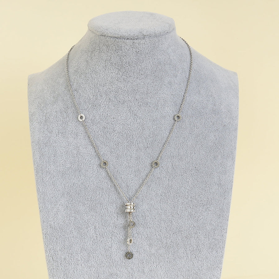 Bvlgari 18K White Gold B.Zero1 Station Necklace