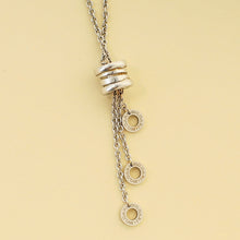Bvlgari 18K White Gold B.Zero1 Station Necklace