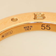 Bvlgari 18K Rose Gold B.zero1 Four Band White Ceramic Ring 55