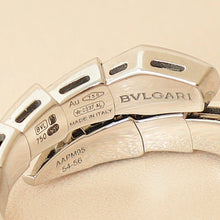 Bvlgari 18K White Gold Serpenti Viper Diamond Ring 54-56