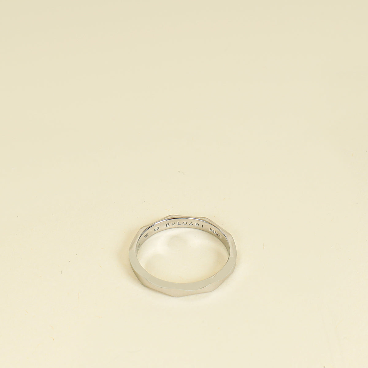 Bvlgari Platinum Infinito Wedding Band Ring 63