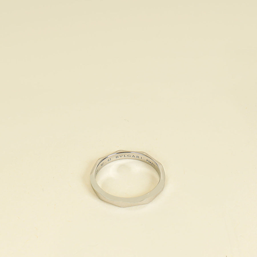 Bvlgari Platinum Infinito Wedding Band Ring 63