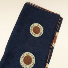 Bvlgari Navy Blue Printed Silk Scarf