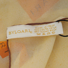 Bvlgari Yellow Printed Silk Scarf